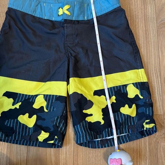 Cherokee boys swim trunk size 10 blue and green camo - Picture 6 of 9